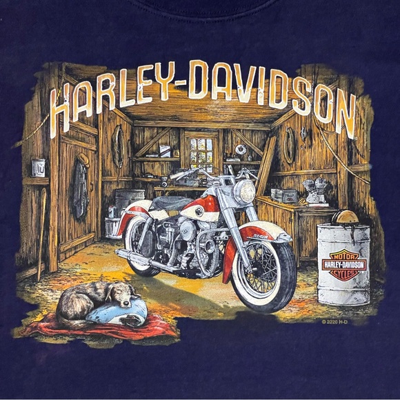 2020 Navy Harley Davidson Daytona Beach Shirt 🏍⛱ - Picture 3 of 4